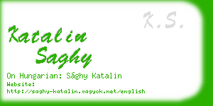 katalin saghy business card